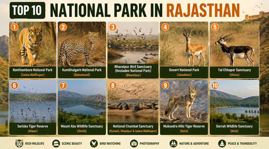 Top 10 National Park in Rajasthan