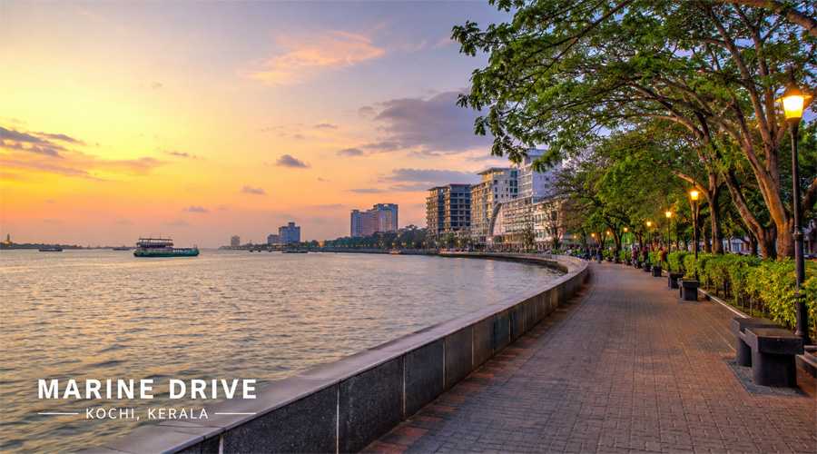 Marine Drive Kochi Kerala