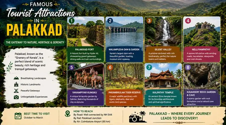 Top 20 Famous Tourist Attractions in Palakkad